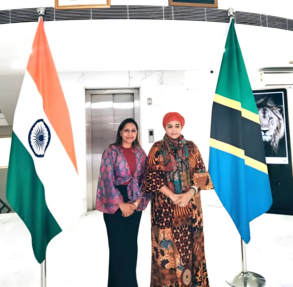 RJ Aarti Malhotra with Anisa Kapufi Mbega - High Commissioner of Tanzania