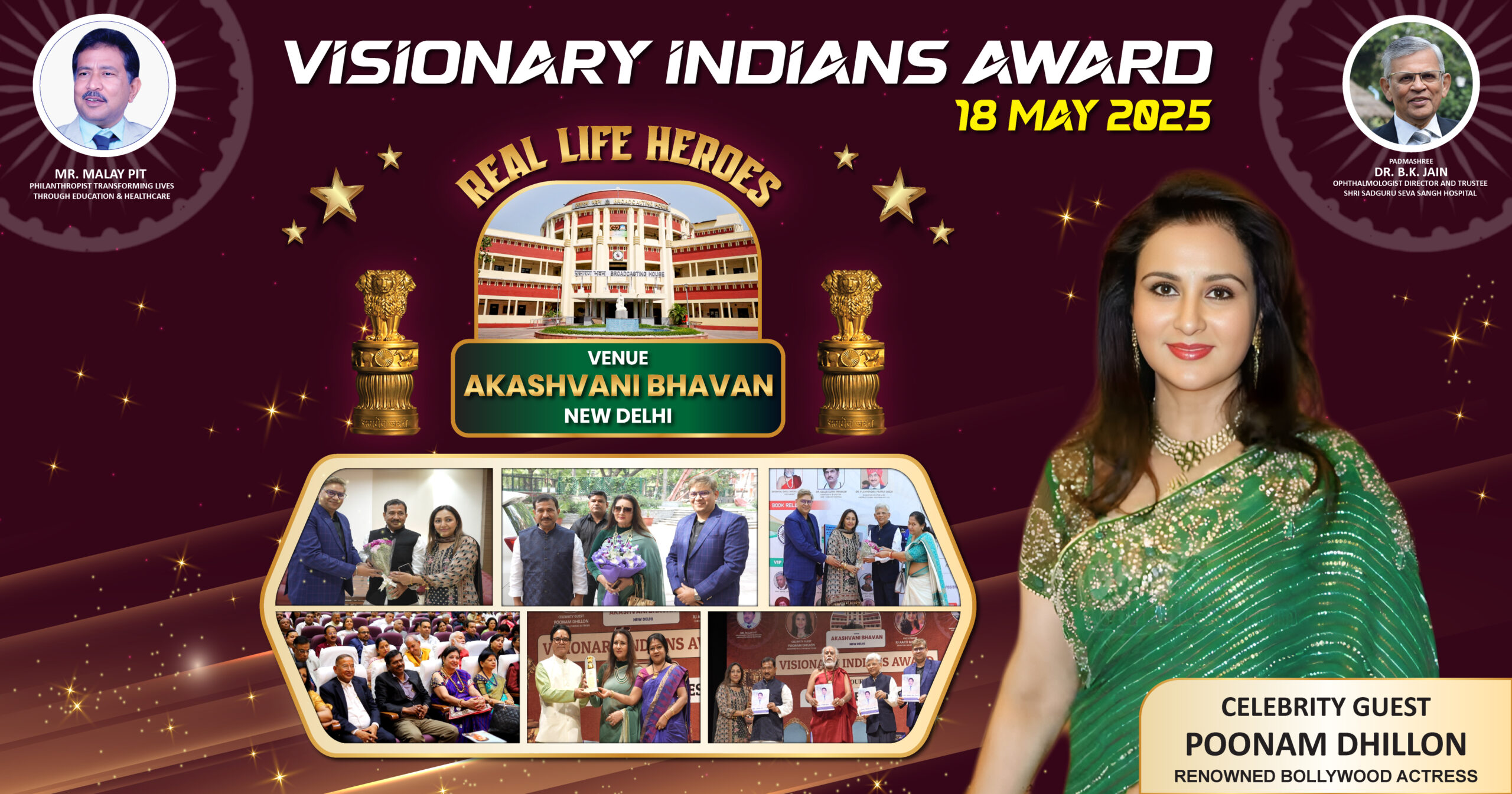 Visionary Indians Award | 18 May 2025 | Chief Guest – Poonam Dhillon